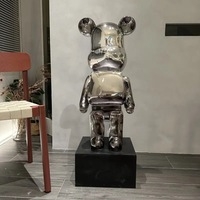 Sculpture d'art en résine peinte à la main, motif Ours Violent de dessin animé tendance, tirelire pour meuble TV de salon, décoration d'intérieur haut de gamme de luxe léger