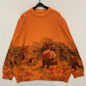 สเวตเตอร์ถักไซส์พิเศษสำหรับผู้ชายเสื้อสเวตเตอร์ผ้าคอตตอนพิมพ์ลายแมนเนอร์ชายไซส์พิเศษ - Product Image 4