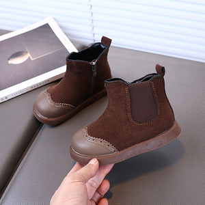 Bottes d'hiver pour enfants, style coréen, antidérapantes, couleur unie, bottes courtes pour enfants, bottes de neige - Product Image 6