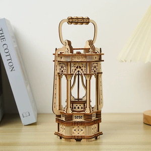 Linterna pequeña retro al por mayor, juguete DIY, lámpara de rompecabezas de madera portátil, modelo 3D para adultos ensamblado a mano, diseño de explosiones transfronterizas - Product Image 4