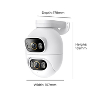 Caméra extérieure IMILAB EC6 Dual Pro 3K+3K à double objectif CMOS, suivi automatique à 360°, vision nocturne, commande vocale, carte mémoire, cloud