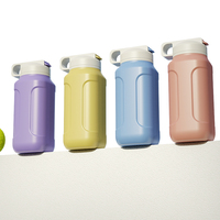 Bouteille d'eau en silicone de qualité alimentaire pour voyage, gym, camping, randonnée, portable, étanche, lave-vaisselle, bouteille d'eau pour le sport