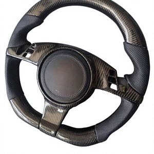 Accesorios para Auto: Volante de Cuero Beige Completo con Marco de Remaches Negros para Cayenne, Panamera, Cayman, Boxster, Carrera, DOS 971 - Product Image 4