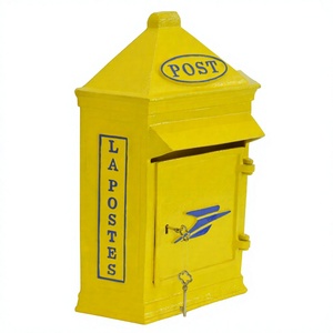 LA Postes Estilo tradicional Buzón Amarillo Aspecto impresionante Hogar Jardín Buzón de letras decorativo Buzón de metal en venta al por mayor - Product Image 1