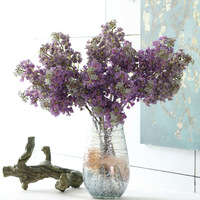 Fleurs artificielles en latex à toucher réel, lilas, bleu, rose, 2 tiges, pour décoration de maison, remise de diplôme, mariage