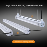 ShineLong Bande lumineuse LED Tri-Proof T8 IP65 IK09 sans scintillement, facteur de puissance élevé, pour usage bureautique, 300mm-1500mm, 3500-6000K, Garantie 5 ans