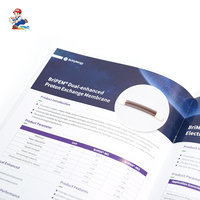 Brochure publicitaire personnalisée en gros, écologique, impression offset, papier kraft couché, reliure agrafée, couverture souple, estampage à chaud