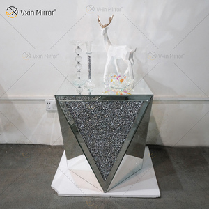 WXF-711-2 Unique Style Different Modern Design Glass <strong>Mirrored</strong> <strong>Coffee</strong> <strong>Table</strong> and Side <strong>Table</strong> - Product Image 2