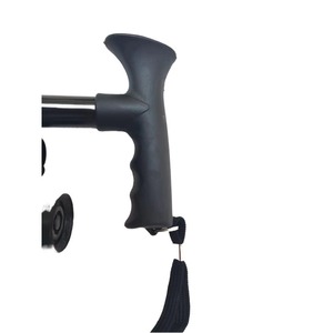 Bastón de aluminio telescópico plegable con punta de goma negra para viajes y uso doméstico - Product Image 3