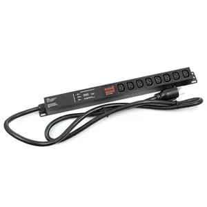 중국 고품질 계량 PDU 1U 32A 회로 차단기 SPD 보호 C13 네트워크 캐비닛 용 전원 분배 장치 PDU