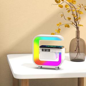 Mini Altavoz Inalámbrico Multifuncional G3 con Carga Inalámbrica, LED RGB Inteligente, Altavoz de Audio de 5 W con Reloj Despertador y Ambiente - Product Image 1