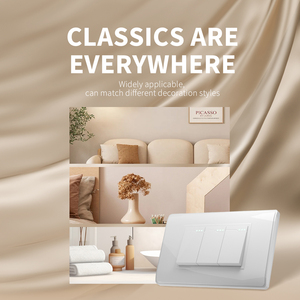 Interrupteur à bouton-poussoir mural Standard américain 118 <span class=keywords><strong>Type</strong></span> panneau PC ignifuge électrique interrupteur de lumière 3 gangs pour l'éclairage domestique - Product Image 5