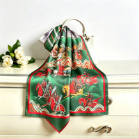 Écharpe carrée en soie 100% personnalisée 90x90cm, foulard de luxe en satin pour femmes