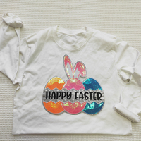 Patchs Lapin de Pâques thermocollants personnalisés en gros, broderie à paillettes et sequins pour vêtements, t-shirts, sweats à capuche, sweats et chapeaux