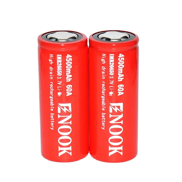 Enook 26650 4500Mah 60a Imr 26650 Oplaadbare Li-Ion Batterij 26650 Lithium-Ion Batterij 26650 Cel