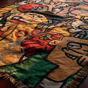 بطانية منسوجة من نسيج الجاكار والقطن والبوليستر بتصميم مخصص وبجودة عالية للبيع بالجملة - Product Image 4