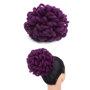 Afro Puff Cordon de serrage Queue de cheval <span class=keywords><strong>Chignon</strong></span> Dreadlock Style bouclé <span class=keywords><strong>Chignon</strong></span> africain Code Paquet Version publiée <span class=keywords><strong>Chignon</strong></span> - Product Image 4