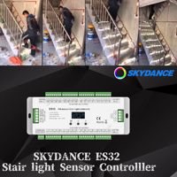 Capteur PIR Skydance HOT 32 étapes + capteur de lumière du jour contrôleur de lumière d'escalier contrôleur d'escalier intelligent