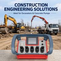 Control Remoto Inalámbrico con Regulación de Velocidad Continua para Miniexcavadora, Equipo de Movimiento de Tierras, 500m, IP67, 12V, 24V, Joystick