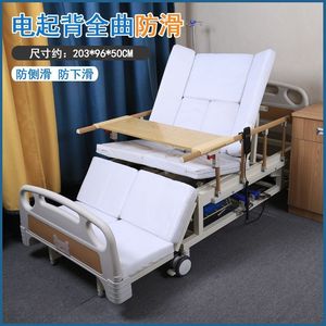 Multifunctional Nursing <b>Bed</b> Manual <b>Adjustable</b> With Commode Opening For Home Hospital Use Stainless Steel Frame - Product Image 4