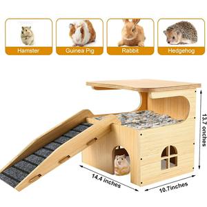Piccolo animale letto in legno criceto casa inverno Pet mobili per gatti pollo vivere stile elegante all'aperto per soggiorno - Product Image 4
