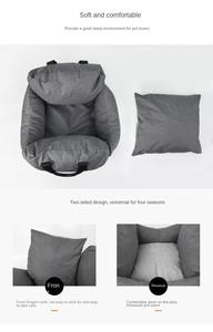 2024 su geçirmez köpek araba koltuğu yatak yumuşak lüks köpek yatakları seyahat evcil hayvan taşıyıcı çanta Pet araba koltuğu özel LOGO tasarımcı köpek ürünleri - Product Image 3