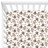 Draps plats et draps-housses en fibre de bambou personnalisables avec impression numérique réactive, draps de lit imprimés pour Noël