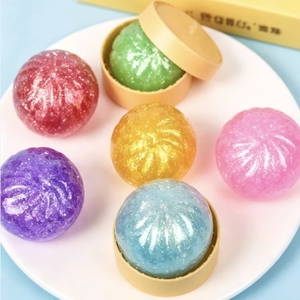 Boîte mystère de pâte à modeler scintillante et compressible, approuvée pour les enfants, jouet à presser arc-en-ciel 24 couleurs, cadeau de carnaval, nouveauté - Product Image 1