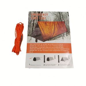 Abri d'urgence imperméable pour 2 personnes, tente de survie ultra-légère pour le camping en plein air, fournitures de premiers secours, logo personnalisé - Product Image 4
