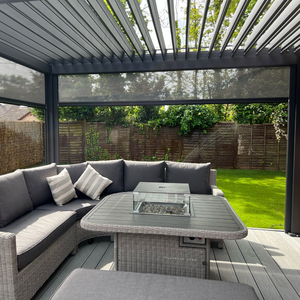 Pérgola Retráctil Impermeable con Techo Curvo de Aluminio con Recubrimiento en Polvo, Diseño Inspirado en la Naturaleza, Ecológica - Product Image 4