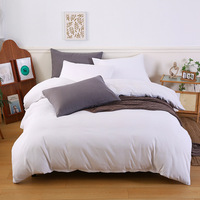 Ensemble de literie en microfibre 300 fils, 3 pièces, écologique, respirant, rafraîchissant, uni, housse de couette, taie d'oreiller, doux, relaxant, toutes saisons