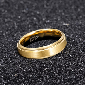 Tempusort Klassische 6mm 8mm <span class=keywords><strong>Wolframringe</strong></span> Vergoldet für Paare Personalisierter Schmuck Gebürstete Herren-Eheringe Dropshipping - Product Image 5