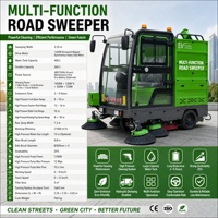 Balayeuse routière électrique zéro émission 48V à 5 brosses avec cabine entièrement fermée pour le nettoyage extérieur des sites touristiques