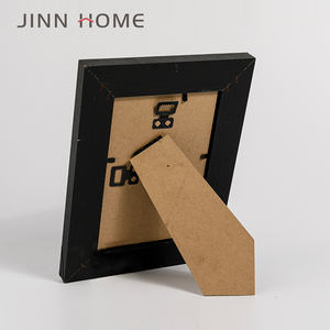 Haute définition MDF bois cadre Photo blanc noir en détresse dessus de Table avec verre mur photo en détresse bois décoration de la maison - Product Image 2