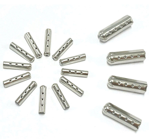 Ayakkabı bağı ve Hoodie dizeleri için <span class=keywords><strong>4</strong></span> mm Aglets özel logo Metal Aglets ipuçları - Product Image 2