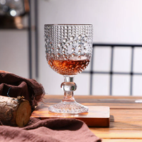 Verres à vin rétro écologiques en gros, style européen, gobelets à vin blanc et spiritueux, en verre fabriqué à la machine, 300 ml, pour les fêtes