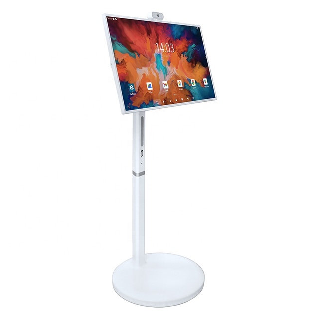 32 Inch 2K Android 12 Interactive Display Home Use Battery Wifi Speaker Build Portable Smart TV with External Camera