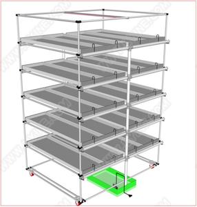 Lyine 6-2 jardín interior Microgreen siembra plantación <span class=keywords><strong>germinar</strong></span> bandejas de forraje hidropónico con luces LED de cultivo - Product Image 2