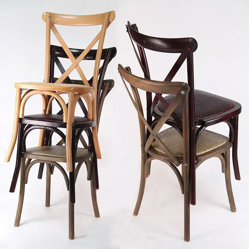เก้าอี้รับประทานอาหารทำจากหวายขากว้างแบบฝรั่งเศส,เก้าอี้รับประทานอาหารซ้อนกันได้สำหรับงานเลี้ยงแต่งงานโรงงานมืออาชีพ