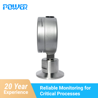 Manomètre à diaphragme sanitaire en acier inoxydable à raccord rapide POWER Clamp Chuck, précision 0,1 MPa