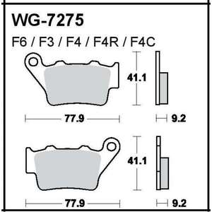 WRP Race pastiglie posteriori per KTM EXC 300 99-03 nuova condizione - Product Image 1