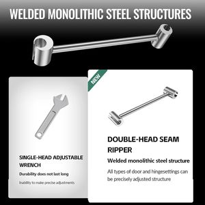 Door <b>Gap</b> Adjustment Wrench 14-19mm 23-25mm Double End Metric High Manganese Steel Zinc Plated Industrial Security Door Tool - Product Image 4