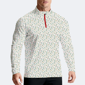 Sudadera con Capucha de Golf de Alta Calidad con Cierre de Cremallera de 1/4 y Cuello con Botones, Bordada con Logotipo Personalizado, para Hombre - Product Image 2