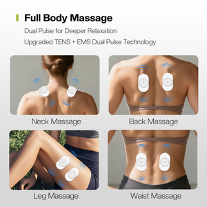 Masajeador TENS Inalámbrico de Doble Unidad con Estuche de Carga y Control Remoto, 4 Modos, Recargable, Control de Tiempo para Alivio del Dolor Corporal - Product Image 5