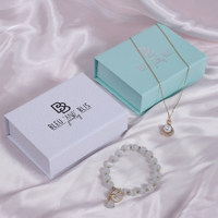 Emballage de boîte de bijoux à fermeture magnétique de style livre sur mesure