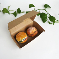 Boîte à emporter écologique pour la restauration rapide, boîte à collation en carton ondulé, taille standard
