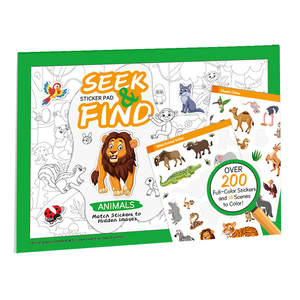 Ricerca personalizzata e trovare <span class=keywords><strong>libro</strong></span> adesivo per bambini giochi educativi giocattoli cercare e trovare animali sticker pad per bambini - Product Image 6