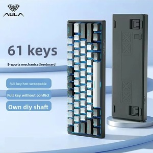 AULA F3361 <span class=keywords><strong>clavier</strong></span> de jeu mécanique 61 touches USB type-c remplaçable à chaud rvb rétro-éclairé Programmable filaire Portable nouveau - Product Image 3