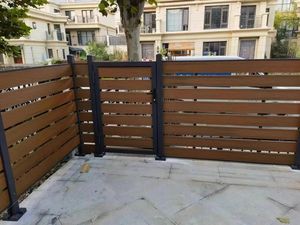 Panel de plástico WPC de color <span class=keywords><strong>PRIME</strong></span>, paneles de valla de privacidad, VALLA DE Wpc compuesta de plástico de madera barata para exteriores - Product Image 6