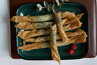 Rouleaux de printemps croustillants aux haricots rouges surgelés, pâtisserie Dim Sum sucrée, OEM ODM, aliments pour le petit-déjeuner, vente en gros pour la restauration